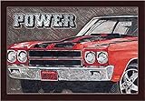 電源John Ward American Muscleスポーツ車入りアート印刷画像壁飾り 14  x 20  Inch PL-WARD201-R-12x18