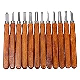 彫刻刀 12セット 手彫り 版画 篆刻 木工 DIY工具 プラケース付き