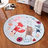 ベビーラグ　遊びマット　Inlagom　プレイマット　おもちゃマット　収納マット　円形マット　ベビージム　床保護マット　カーペット　寝具　綿　滑り止め　洗える　折り畳み可能　防ダニ 　子ども　赤ちゃん