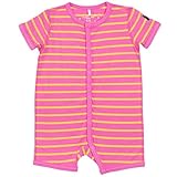 Polarn O Pyret HappyストライプEco Shortyロンパース(新生児) カラー: ピンク