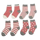 yanwang 4ペア通気性ベビーソックスfor Boys and Girls 0 – 3years カラー: レッド
