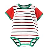 Zhhlinyuan 良質 Hot Summer Newborn 赤ちゃん Fashion Stripes Rompers Short Sleeves Jumpsuits