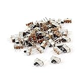 Tooltoe SS12D00G3 スライド スイッチ トグルスイッチ SPDT 1P2T 2 位置 3 ピン シャフト 3 MM ピッチ 2.5 MM (100個セット)