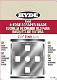 Hyde Tools 11130 Lifetime Pull Scraper Heavy Duty High-Carbon Steel Replacement 4-Edge Blade, 2-1/2-