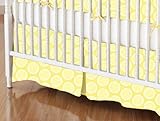 SheetWorld - Crib Skirt (28 x 52) - Pastel Yellow Bubbles Woven - Made In USA by sheetworld