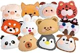 Homilius 動物 手芸キット 子供用 ハンドメイド 森の動物 手作り DIY 裁縫キット 素材 ツール付き アニマル フェルト 初心者 メイキングトイ 手芸 創造性 キット ミニバック パンダ いぬ ねこ トラ ペンギン 縁日おもちゃ ガチャガチャ お祭り景品 記念品 暇つぶし 装飾 くじ引き景品 福袋 男女兼用 子供の日 幼稚園 保育園 クリスマス プレゼント (6種類セット)
