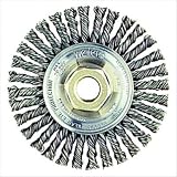 Weiler 13131 Stringer Bead Knot Wire Wheel, 4 Diameter x 3/16 W, 5/8-11 UNC, 0.02, 20000 rpm by Weil