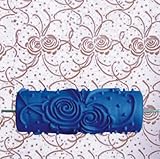 ローラー　ローラーレギュラー替筒　15cm　ペイントローラー  花柄絵画　壁装飾 　DIY　ブルー
