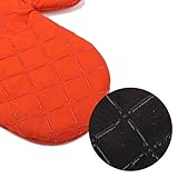 綿オーブンミット（シリコン入り、耐熱性：464℃） F、リサイクルコットンインフィル、柔軟性ノンスリップキッチンオーブン用ベーキング＆キッチン用、1組（オレンジ）