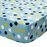 Space Bot Polka Dot Fitted Sheet - different from sheets in set by True Baby