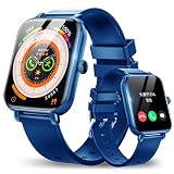 スマートウォッチ Bluetooth通話 【新モデル 45mmHD大画面】 スマートウォッチ iPhone対応&アンドロイド対応 軽量 音楽再生 活動量計 着信/メッセージ通知 Bluetooth5.3 多機能 110種類運動モード 防水 腕時計 天気予報 スポーツウォッチ レディース メンズ 200+種類文字盤 Smart Watch 腕上げ点灯 女性生理周期 (ブルー)