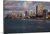 Walter Bibikowプレミアムシックラップキャンバス壁アート印刷題名プエルトリコ、San Juan、Condado、Condado High Rise Buildings and Condad