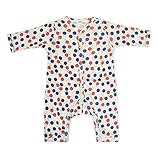 (ocean&ground)オーシャン＆グラウンド 長袖ロンパース 新生児 肌着 ロンパース 1520527 APPLE DOT ベビー 赤ちゃん ロンパース 女の子 男の子 ボディスーツ 肌着