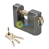dapetz 80 mm鋳鉄シャッターロックDIYツールCast Ironボディ回転スチールシャックル