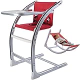 DSベビーバウンサー高さに調節 スクロールチェア 新生児 お食事椅子 ベビーチェア 乳幼児用 揺れ椅子 背もたれ チェア (ステンレス)