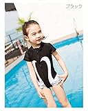 子供 女の子　女児　連体水着　水着セット　連体　キッズ 水着 スワン　可愛い　スイムウェア　ピンク　ブラック　2色　M/L/XL/2XL/3XL (XL, ブラック)
