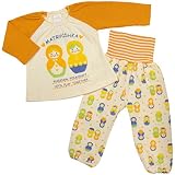 ガールズベビーパジャマ[enfant pur]キルティング素材|マトリョーシカ柄長袖パジャマ上下セット|ルームウェア|女の子|女児|子供用 95cm クリーム-オレンジ