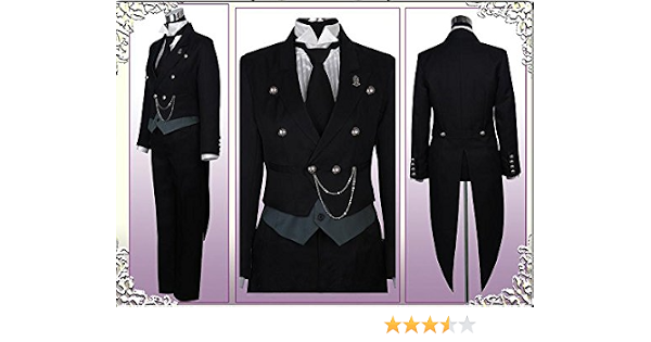 Amazon Co Jp 黒執事 黒執事2 黒執事 コスプレ セバスチャン くろしつじ衣装 黒執事コスチューム 黒執事コスプレ衣装 Kuroshitsuji 執事 アニメ セバスチャン 燕尾服 コスプレ コスチューム Black Butler2 Ebastian Michaelis Cosplay Costume Tailercoat Swallow