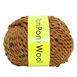 DARUMA ポンポンウール 毛糸 極太 Col.3 ブラウン 系 30g 約42m 01-6330