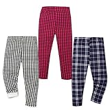 (ネイビー/80cm)ベビー服 女の子 レギンス ボトム 毛玉になりにくい 裏ボア チェック柄 ウエストゴム 女児 ベビー