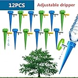 Kingsie　水やり当番 リサイクル自動給水キャップ 自動水やり器 自動給水器 鉢植え 植物 園芸 ガーデニング 留守中 (12個セット)