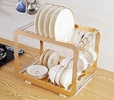 GYP 食器棚、マルチファンクションファッションハイエンドの保存スペースキッチンシェルフの食器排水棚スペースをパンチする必要はありませんアルミニウム複数色2フロア40 * 25 * 30センチメートル