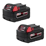 Milwaukee 48 – 11 – 1852 m18 REDLITHIUM XC 18 V 5.0 AH拡張容量バッテリー(2 - Pack)