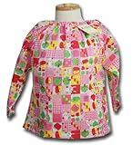 幼児用スモック　100 110 120 男児 女児 保育園 保育所 ノンキャラクター (100, アップル)