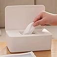Baby Wipe Dispenser Holder, Baby Wipes Case, Baby Wipe Holder Keeps Diaper Wipes Fresh, Easy Open & Close Wipe Container (Whi