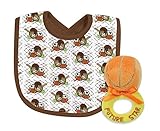 Stephan Baby Sports Fan Bib and Plush Ring Rattle Gift Set, Baseball by Stephan Baby