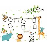 ウォールステッカー 動物 フレーム 子供部屋 子供 子ども 女の子 男の子 アニマル wallsticker 写真 フォトフレーム ステッカー ウォールシール 木 北欧 猫 鳥 シール 英字 英文 かわいい 風景 世界地図 身長 DIY かわいい 写