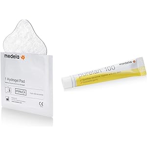 メデラ 【おっぱいケアセット】 乳頭保護クリーム ピュアレーン100 7g & ハイドロジェルパッド 4枚入セット 母乳…