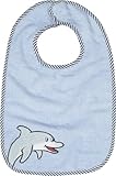 Playshoes 32 x 28cm Baby Bib Dolphin (Blue, XXL) by Playshoes