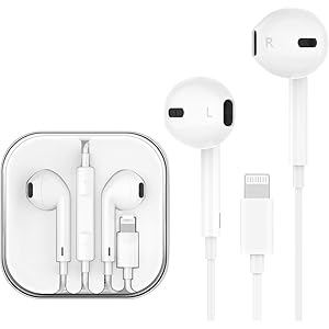 iphone イヤホン lightning ホワイト 有線 iPhone5 /iPhone6 /iPhone7 / iP…