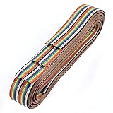 uxcell リボンケーブル 導体フラットワイヤー 2M 20P 3個入り