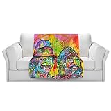 ブランケットウルトラソフトFuzzy 4サイズ！DIANOCHEデザインからby Dean Russo Cheech N ChongホームDecor Unique Designer芸術的スタイリッシュ