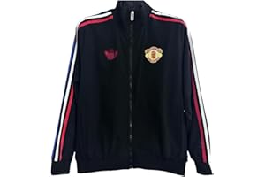 長袖 マンチェスター・ユナイテッド パーカー サッカー ユニフォーム メンズ ウィンドブレーカー ジャケット 防風 トレーニングウェア 日常着 春秋服サッカースポーツウェア大人用カジュアル快適ゆったり男女兼用プレゼント
