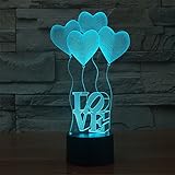 etbotu 3d Loveバルーンライト、7色変更アート彫刻ライト、USB電源、A Great Nightlight with aソフトグローキッズ用、美しいギフトfor Mom and Dad A