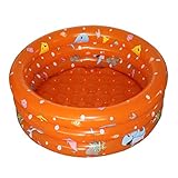 LZ HOME 浴室用設備 インフレータブルプール屋外のベイビープレイグラウンドプールと厚いラージプール 浴槽・バスタブ (色 : Orange)