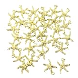 ヒトデ 大 チャーム ゴールド 30個 アクセサリーパーツ 海 マリン ハンドメイド 手芸材料