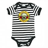 ガンズ・アンド・ローゼズ Guns N Roses Bullet Logo Striped Infant ベビー Baby Romper シャツ T-Shirt