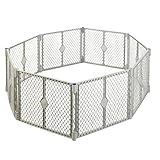 Big 8 Panel Wide Super Playpen Play Yard Baby Pet Dog Enclosure Gate Large Pen (Gray) by Playards
