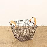 COCO WIRE HANDLE BASKET NO.06 BROWN