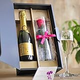 花とギフトのセット　フランススパークリングとプリザーブドフラワー（スパークリングワイン）【OG-WCRH82】＜開業祝い　開店祝い　開院祝い　リニューアルオープン祝いに＞