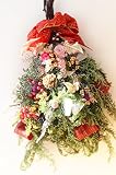 豪華　ドライフラワー素材「クリスマス」SWAG スワッグ