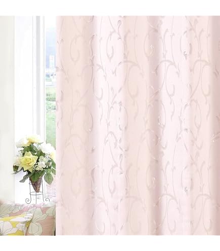 Amazon｜レースカーテン ボイル シアーカーテン 薔薇 ルドゥーテ レ