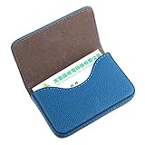 POTOJP 名刺入れ 2way PU カードケース ボックスホルダー 薄い 軽量 便利 メンズ＆レディース 兼用 (ブルー)