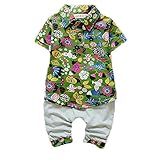 【SEBLES】ベビー 赤ちゃん 男の子 襟 無地 半袖 ポケット シャツ 無地 パンツ ズボン ボトムス コットン 綿 コットン ツーピース セット 夏 春(タイプB,100cm)