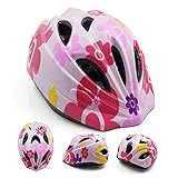 Garmine ヘルメット 子供用 可愛い 超軽量 幼児 キッズ 小学生 サイクリング 自転車 登山 スケートボードなど適用 スポーツヘルメット (ピンクフラワー)