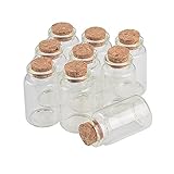 無料配送Jarvials 出品する 12個20ml ワイン軟木栓ガラス瓶 透明中性ガラス。 異なるサイズ内装DIYギフトに適しています，インテリア，同時にお気に入りのものを保存することもできます (12, 20ml)